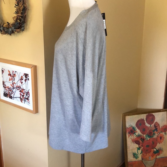 CYRUS Size 2X Scoopneck Ribbed Trim Tunic length Soft Gray Classic $88 NEW - Picture 8 of 16
